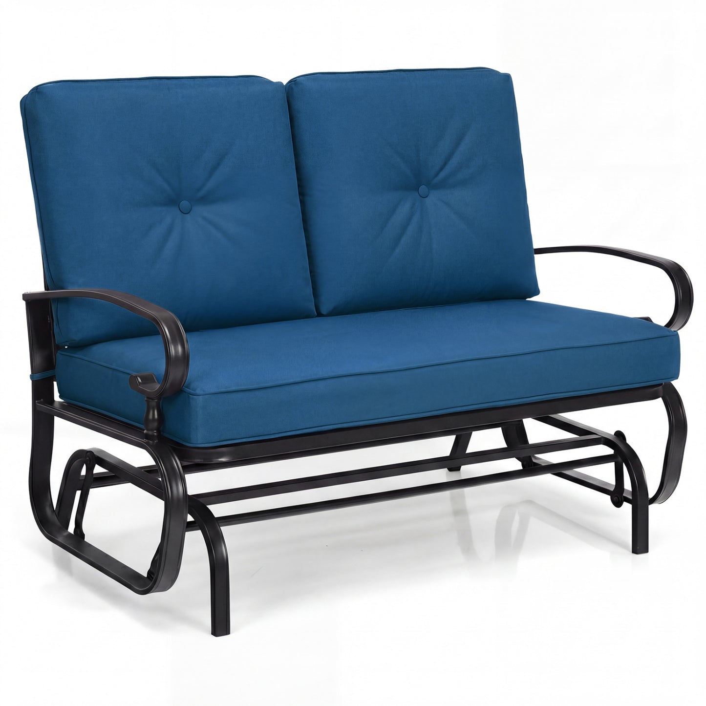 2-Seat Outdoor Swing Glider Chair with Cushions