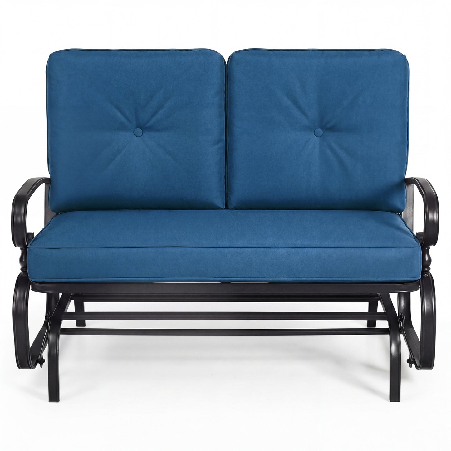 2-Seat Outdoor Swing Glider Chair with Cushions