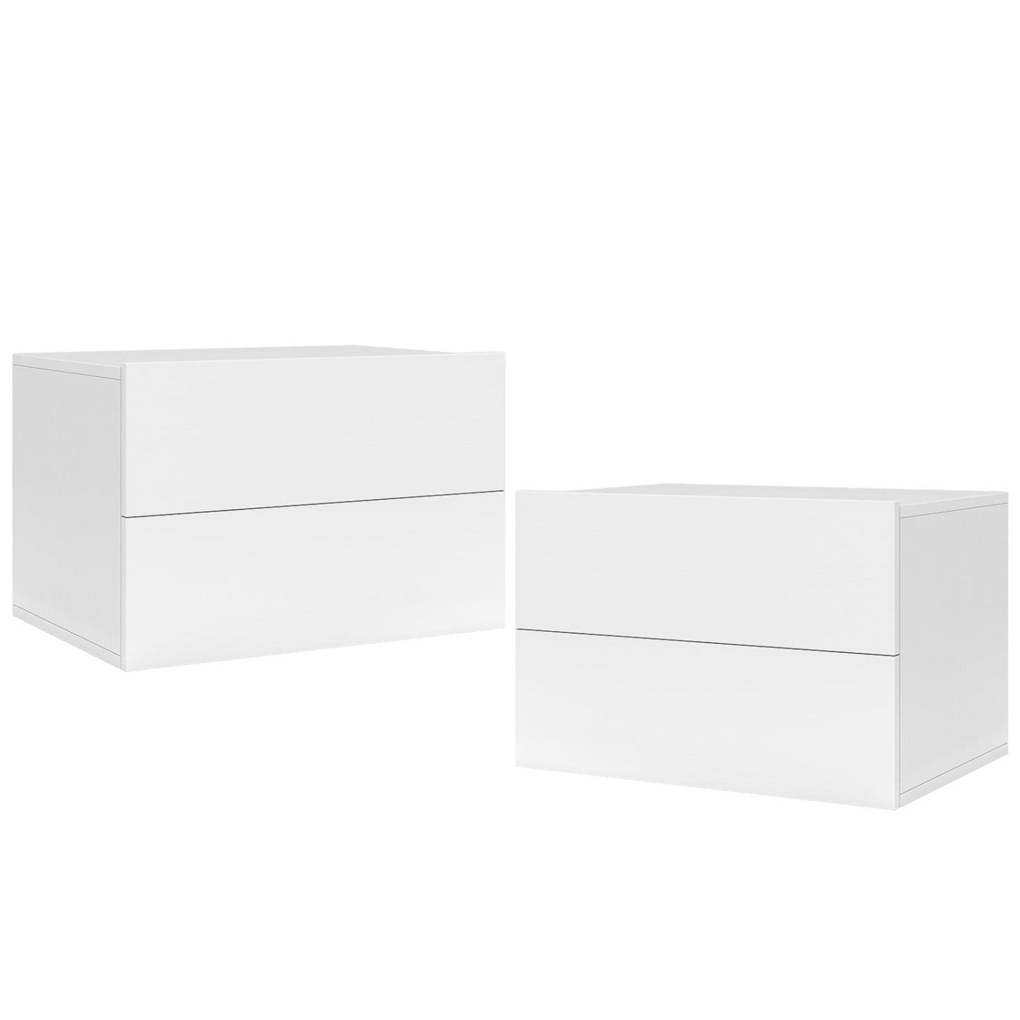 Wall Mounted Floating Nightstand with 2 Drawers