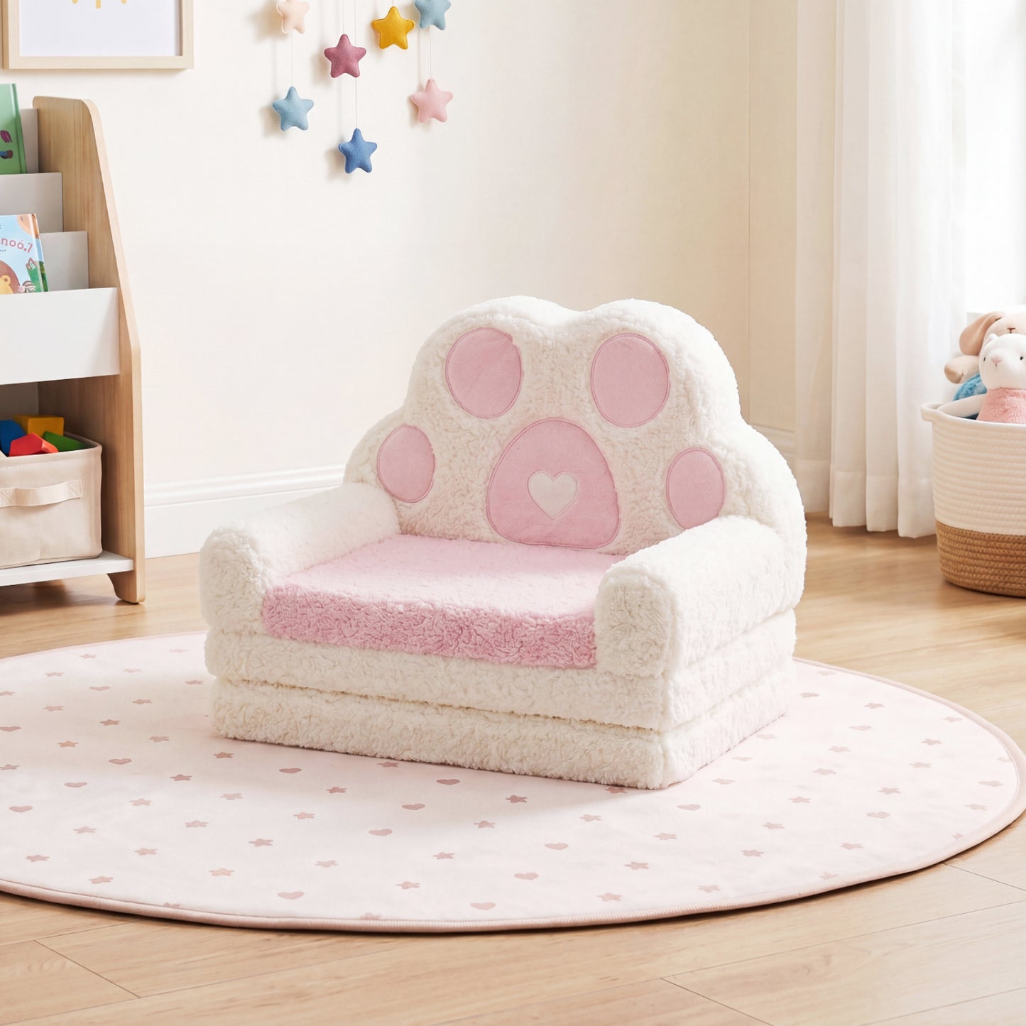 Convertible Kids Sofa to Lounger with Removable Cover