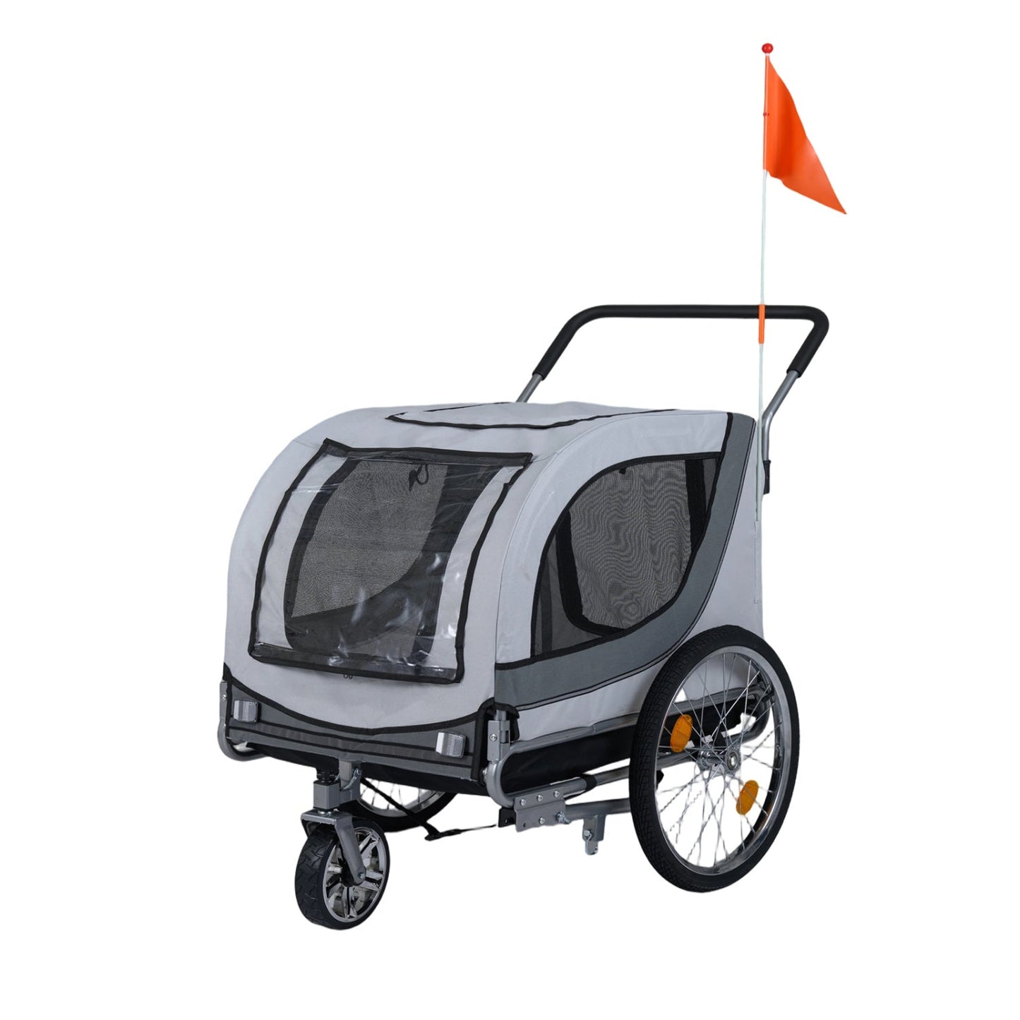 2-in-1 Dog Bike Trailer with Universal Bicycle Coupler