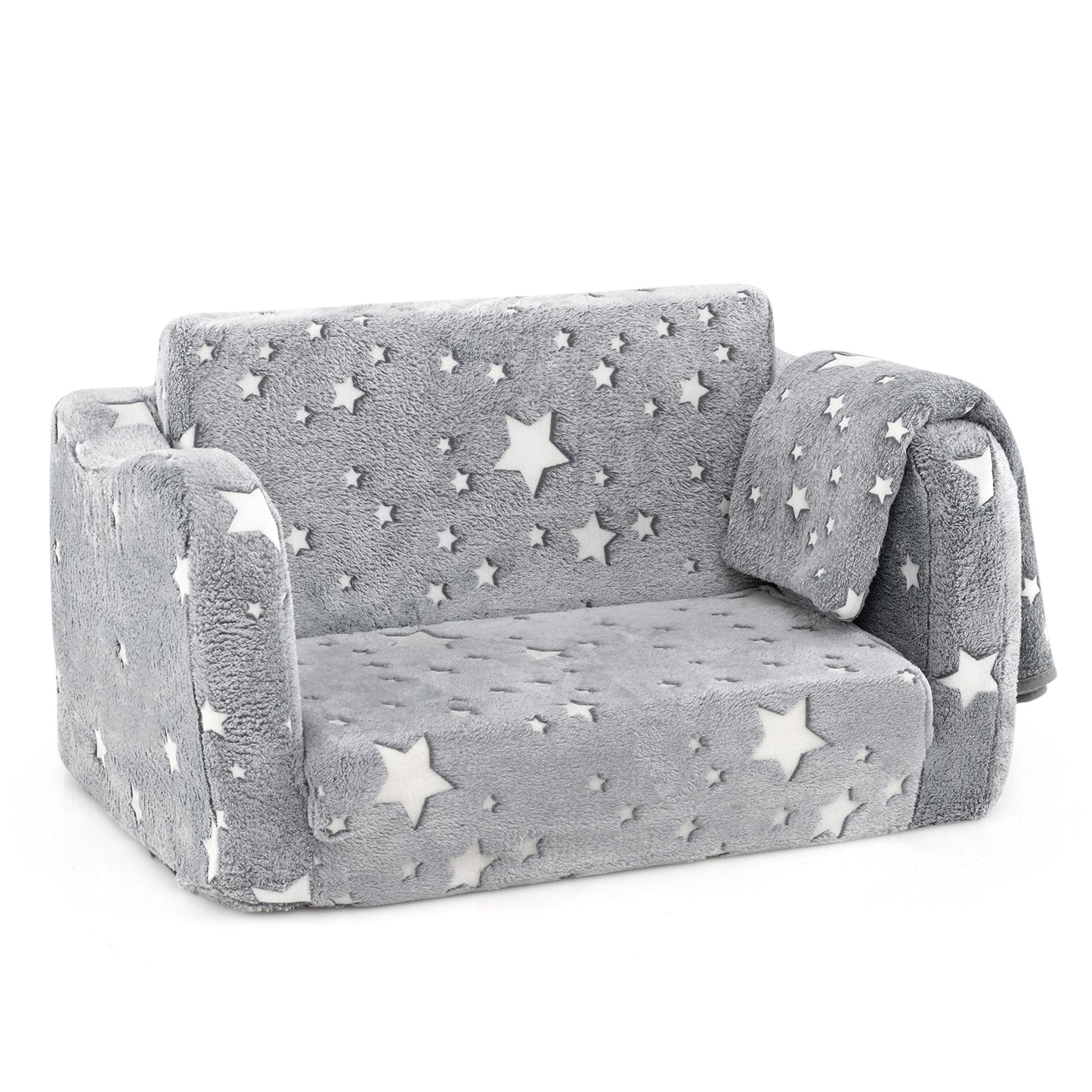 Kids Folding Couch with Blanket - Glow in the Dark