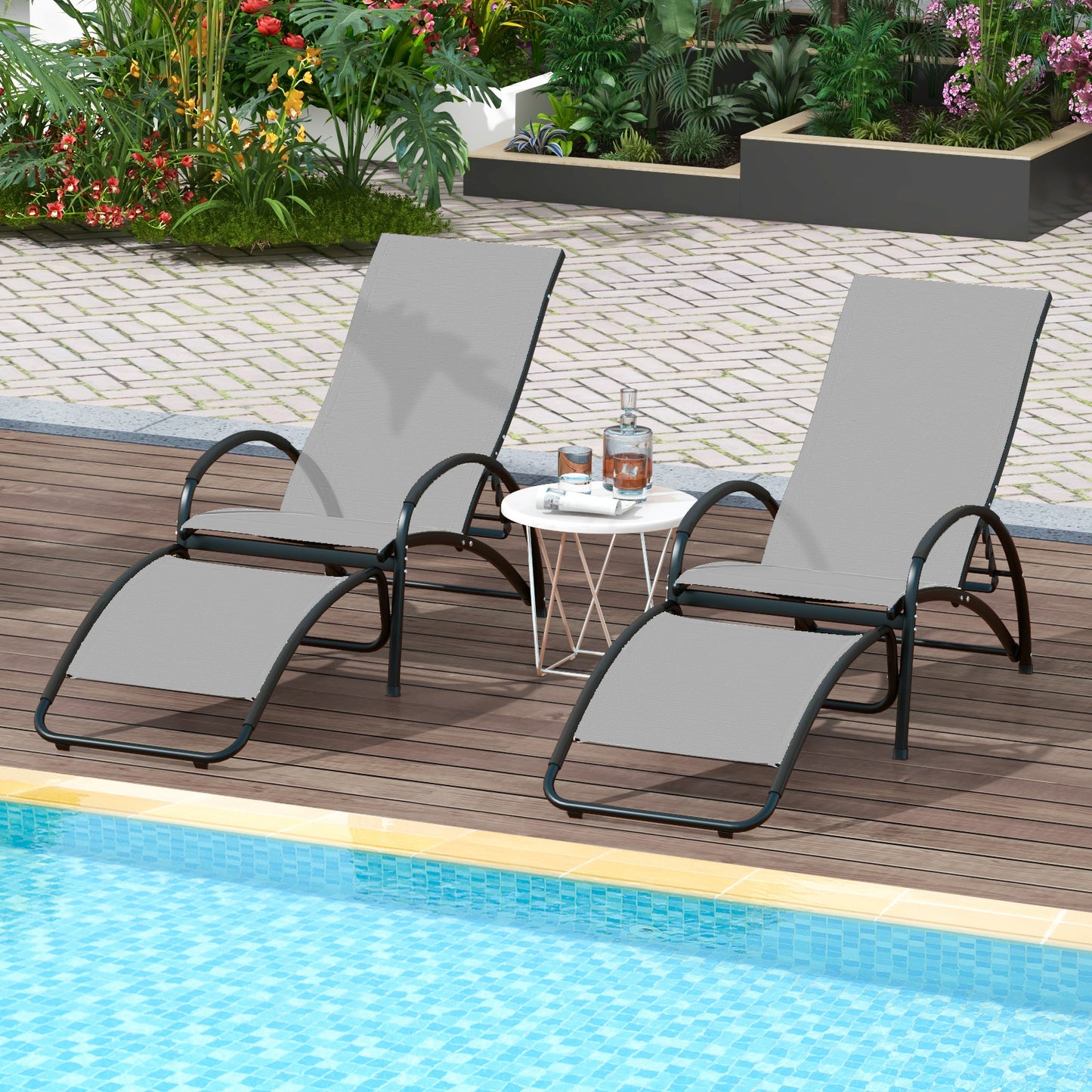 2-in-1 Rocking Lounge Chair with Adjustable Backrest