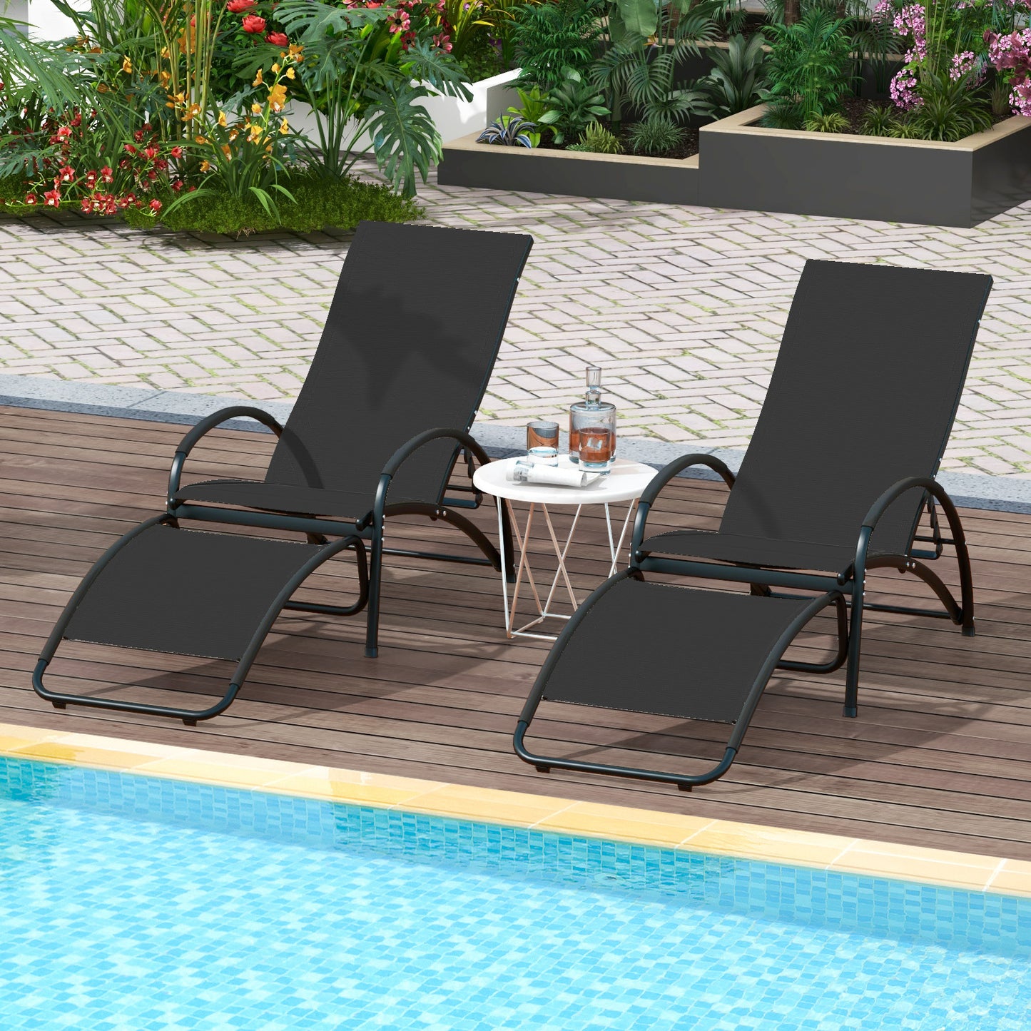 2-in-1 Rocking Lounge Chair with Adjustable Backrest