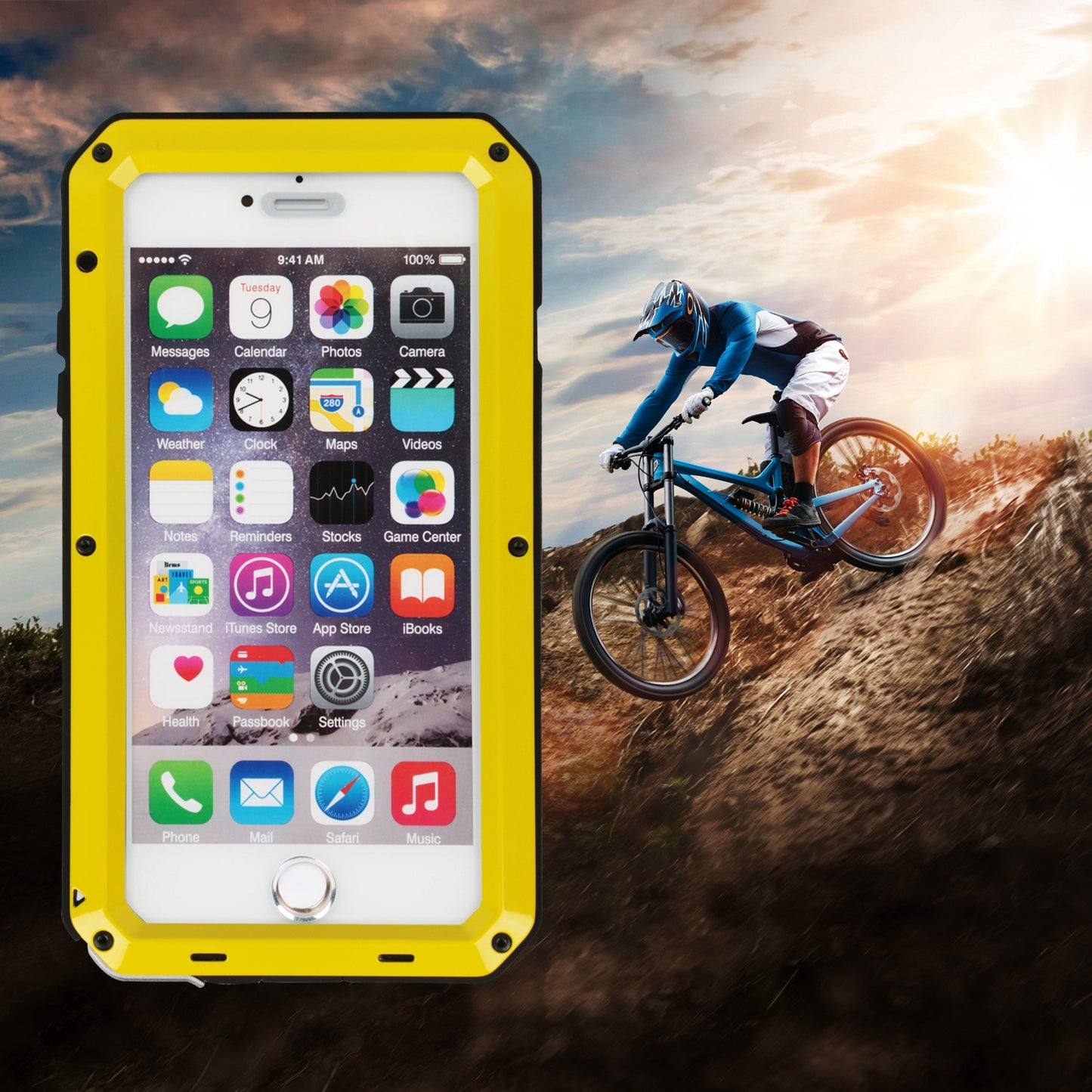 iPhone 6s Plus Rugged Full Cover Case with Screen Protector