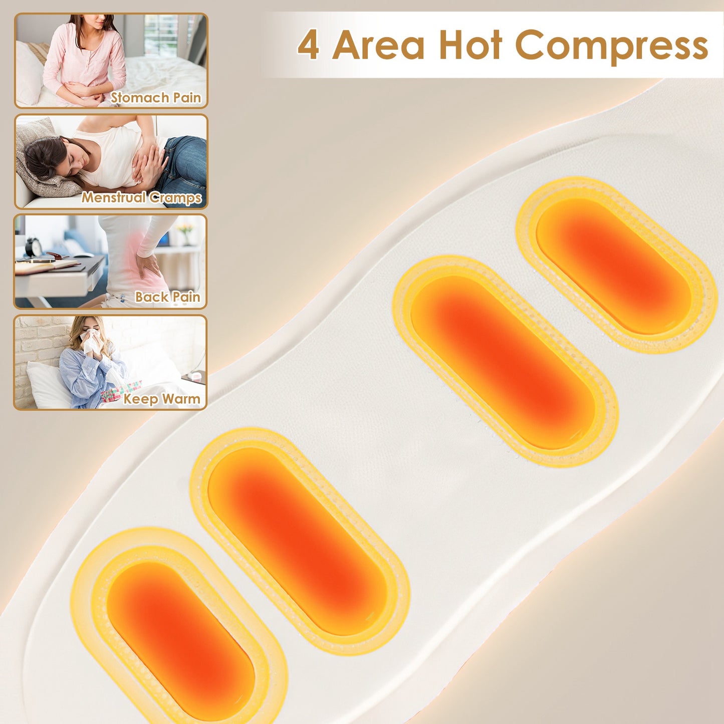 EMS Lower Back Massager Heating Pad with Remote Control