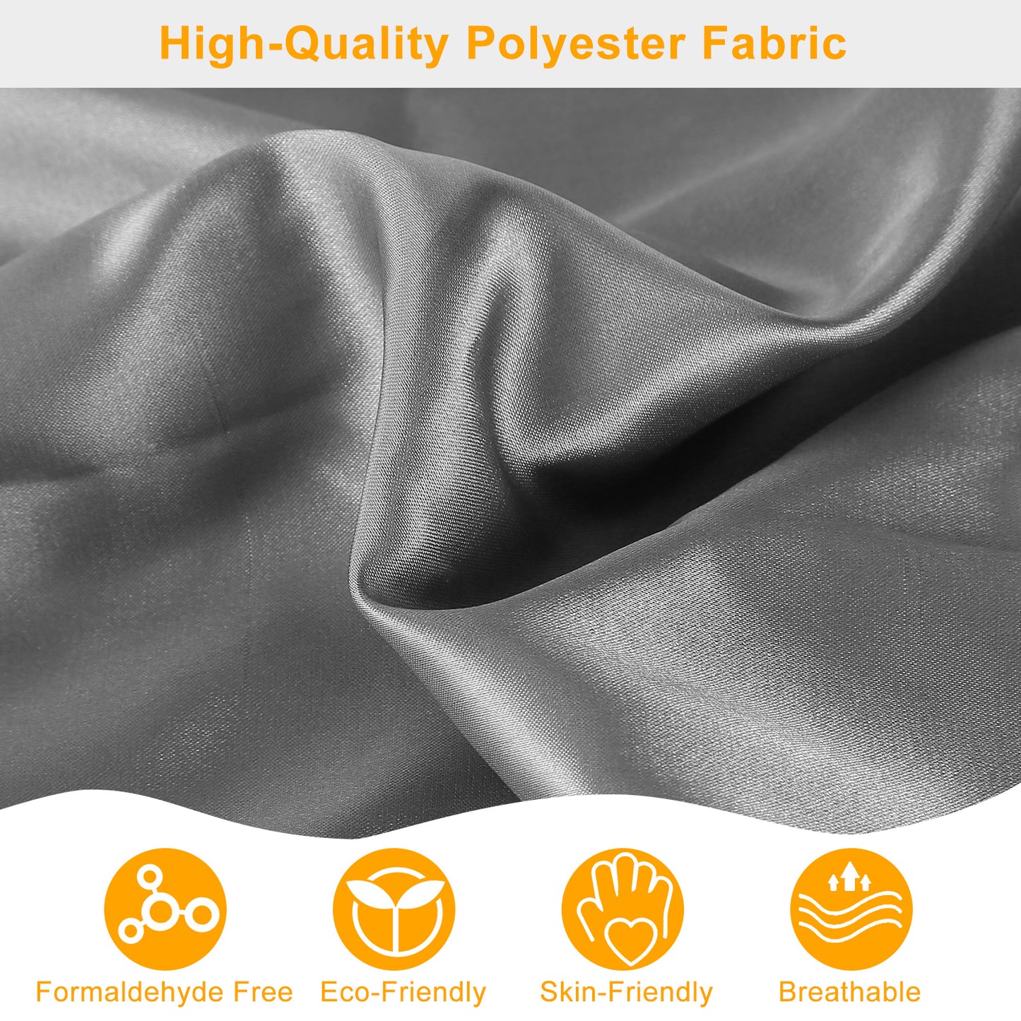 Satin Pillowcases Queen Size - 2 Pack Silky Smooth