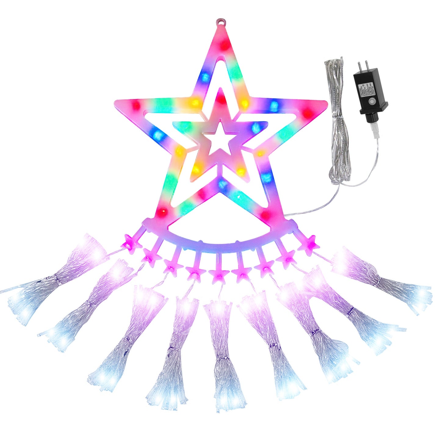 Star Waterfall Tree String Lights 350 LED Multicolor 11.48ft