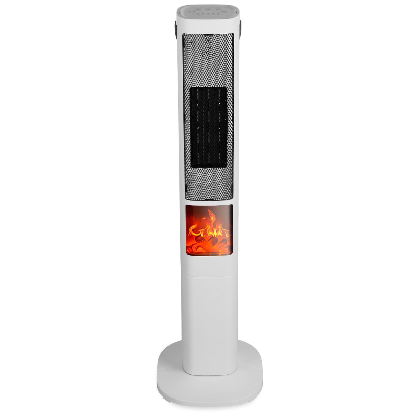 Oscillating Ceramic Tower Space Heater with 3D Flame Effect