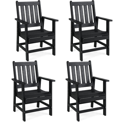 Patio Dining Chairs Set of 4 with Wide Armrests