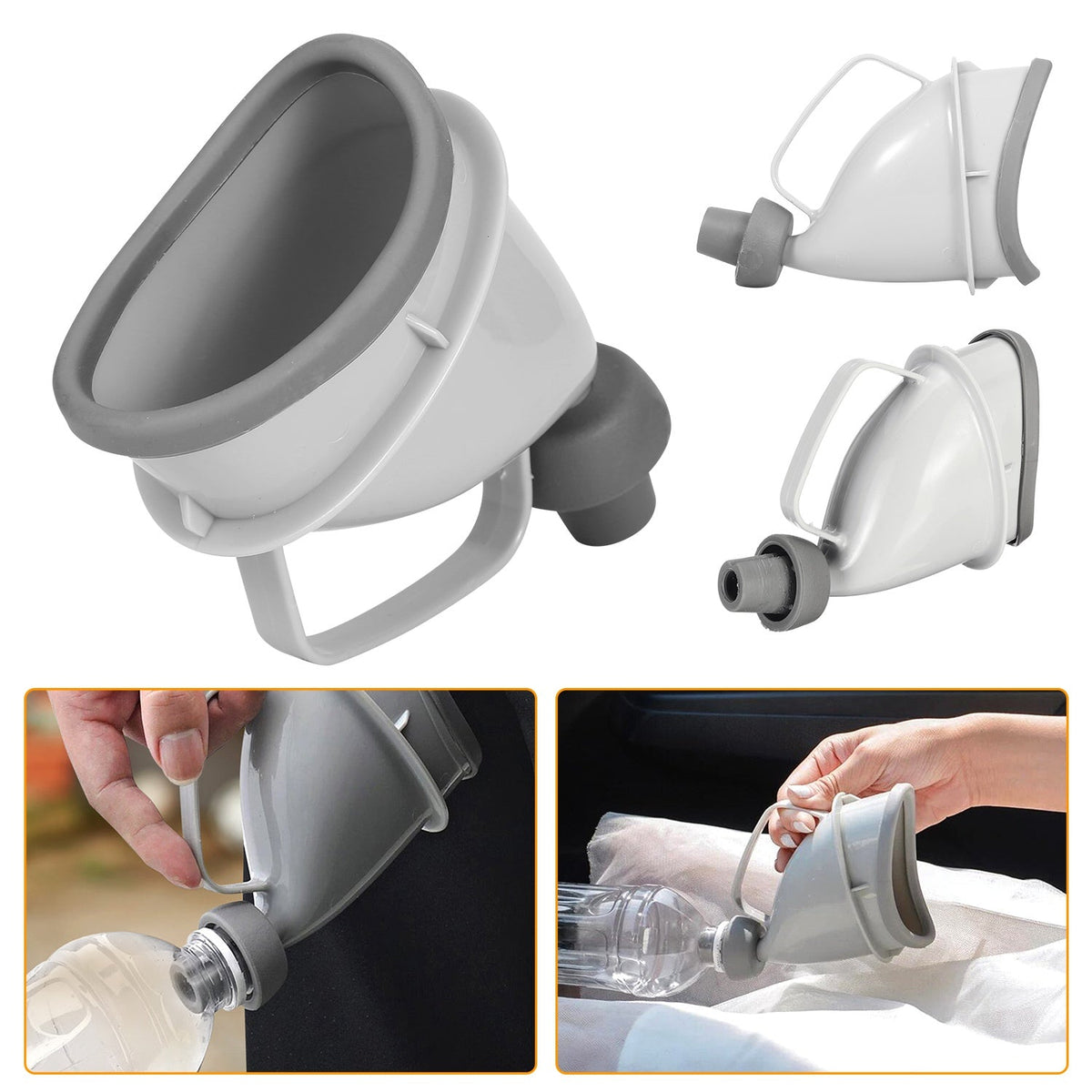 Unisex Potty Pee Funnel Adult EmergencyÊUrinal Device Portable Male Female Toilet For Car Camping Travel Outdoor