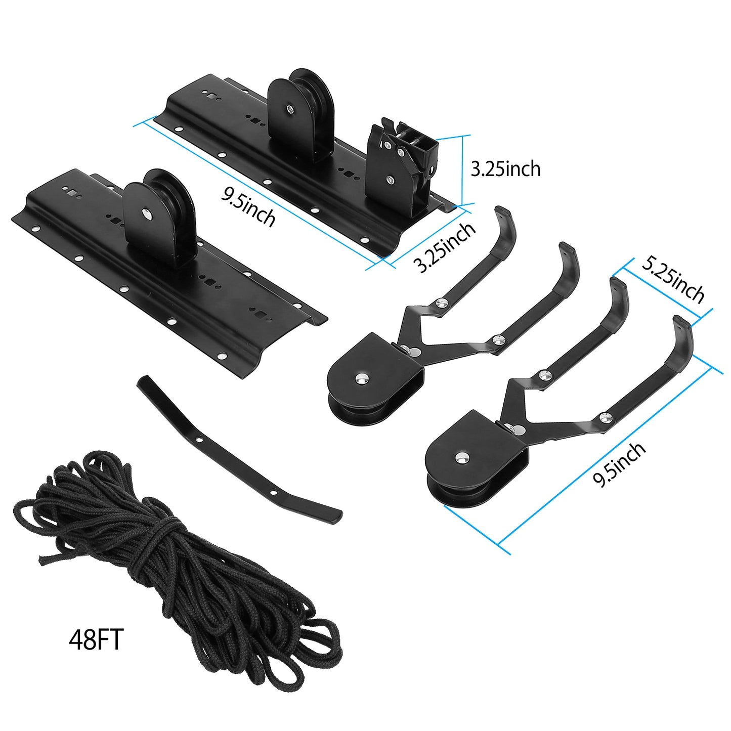 Bike Lift Ceiling Storage Hoist - 50 LB Capacity with Pulley