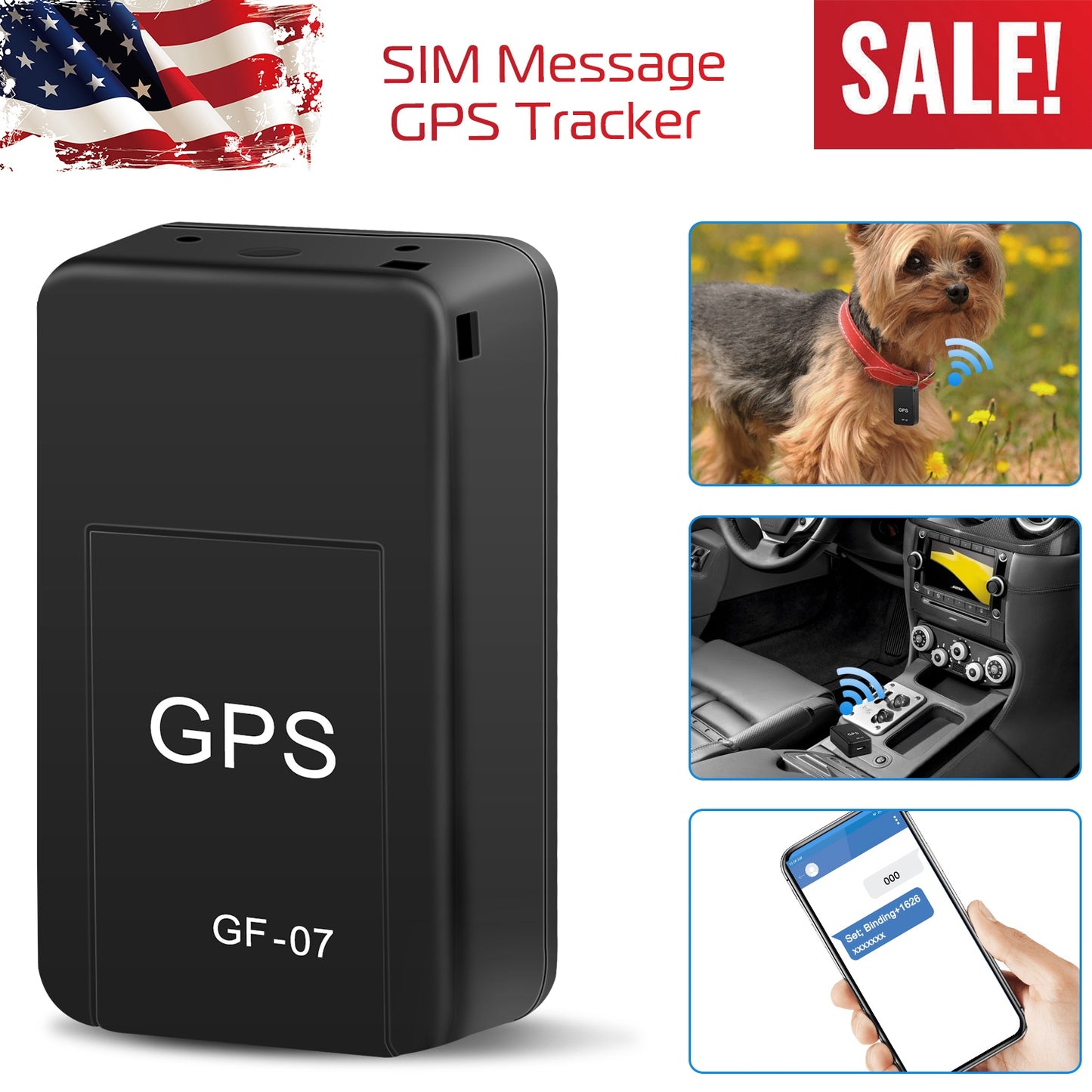 GPS Tracker with Magnetic Mount for Vehicles and Pets