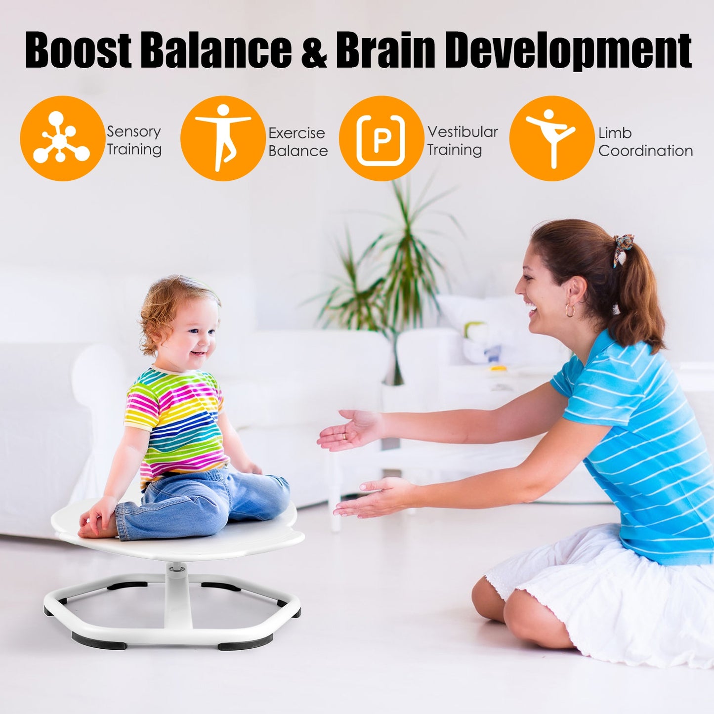 Kids Sensory Swivel Chair for Balance & Coordination Training