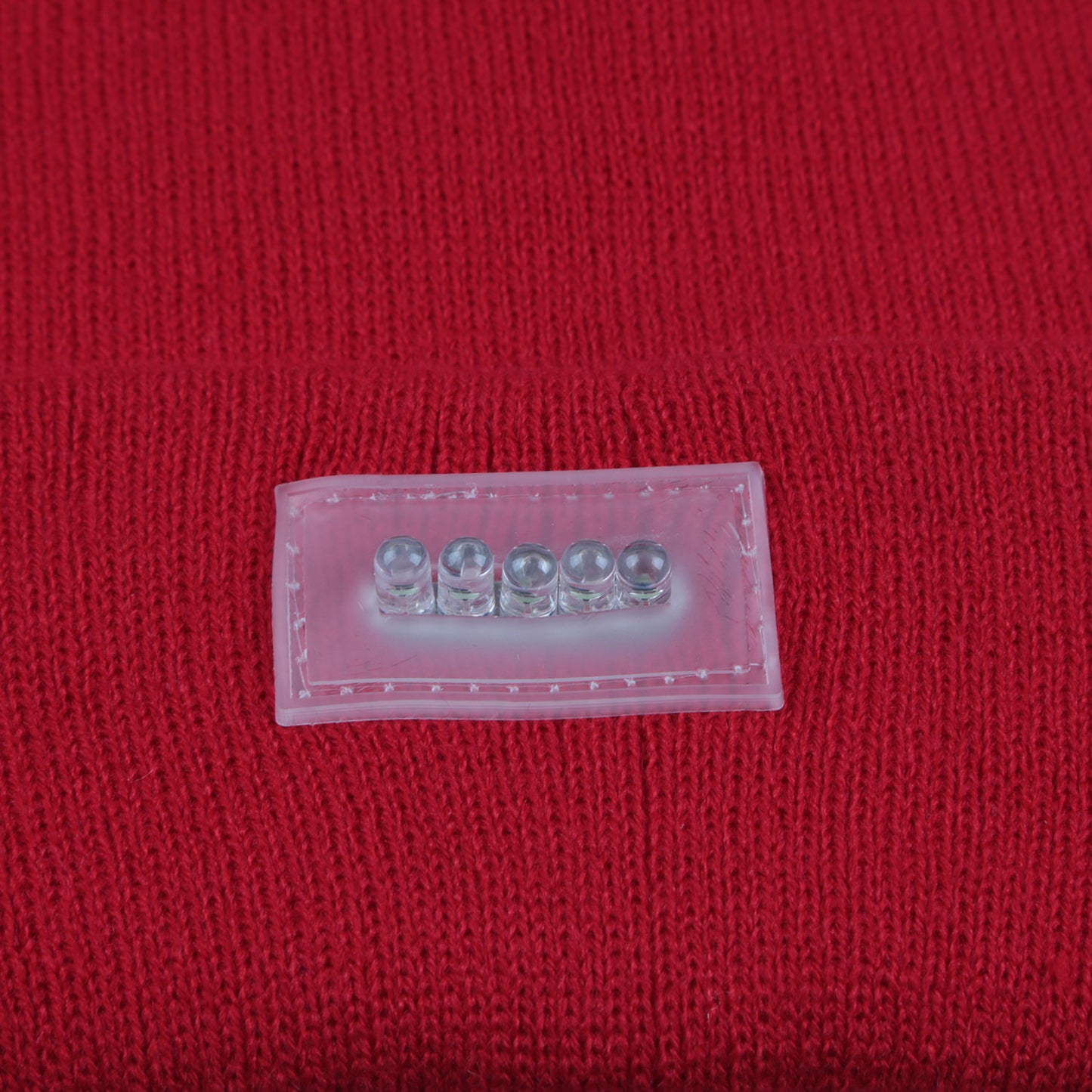 LED Knitted Beanie with Built-In Headlamp for Hands-Free Light