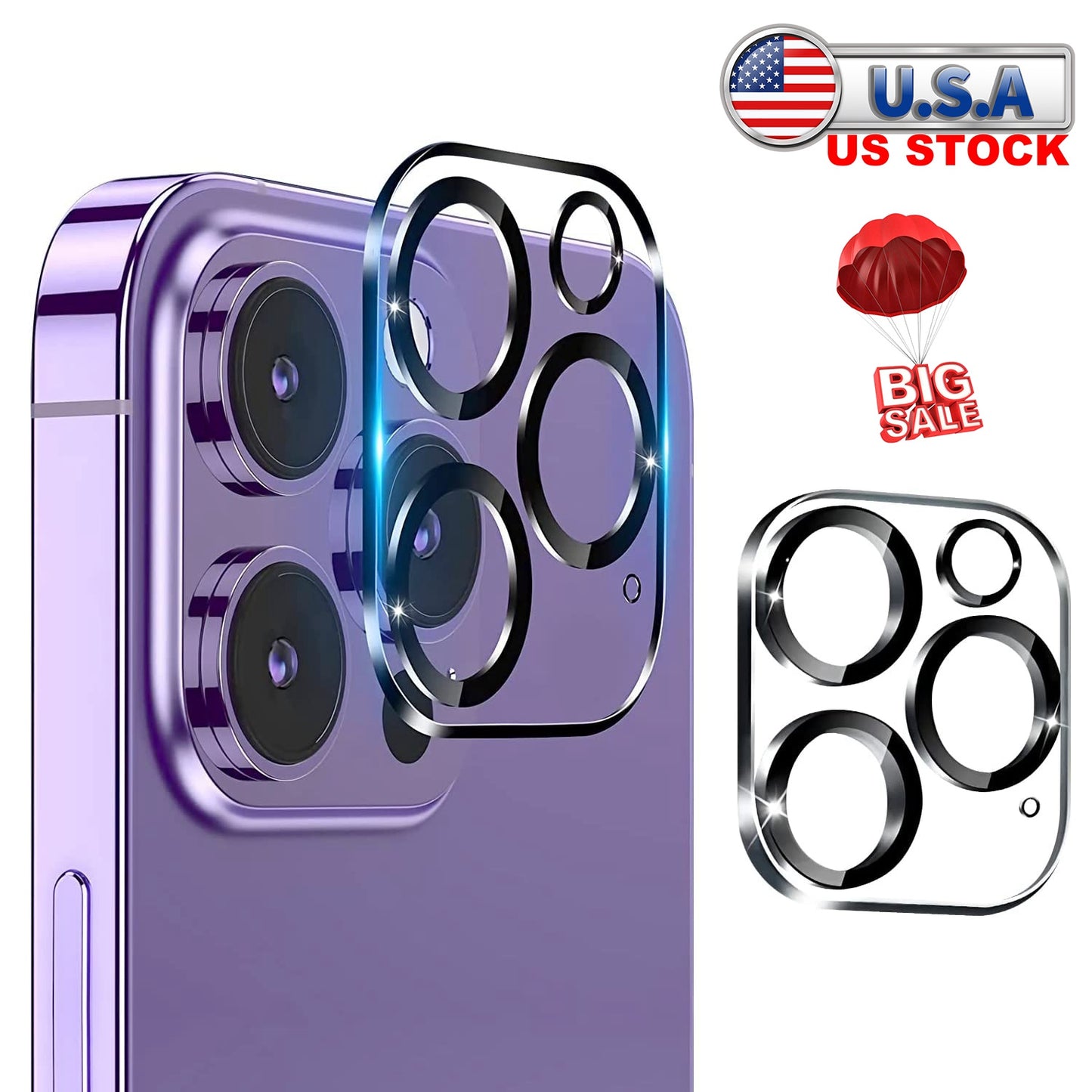Camera Lens Protector for iPhone - 2 Pack Tempered Glass