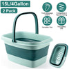 2Pcs Collapsible Foot Bath Basin