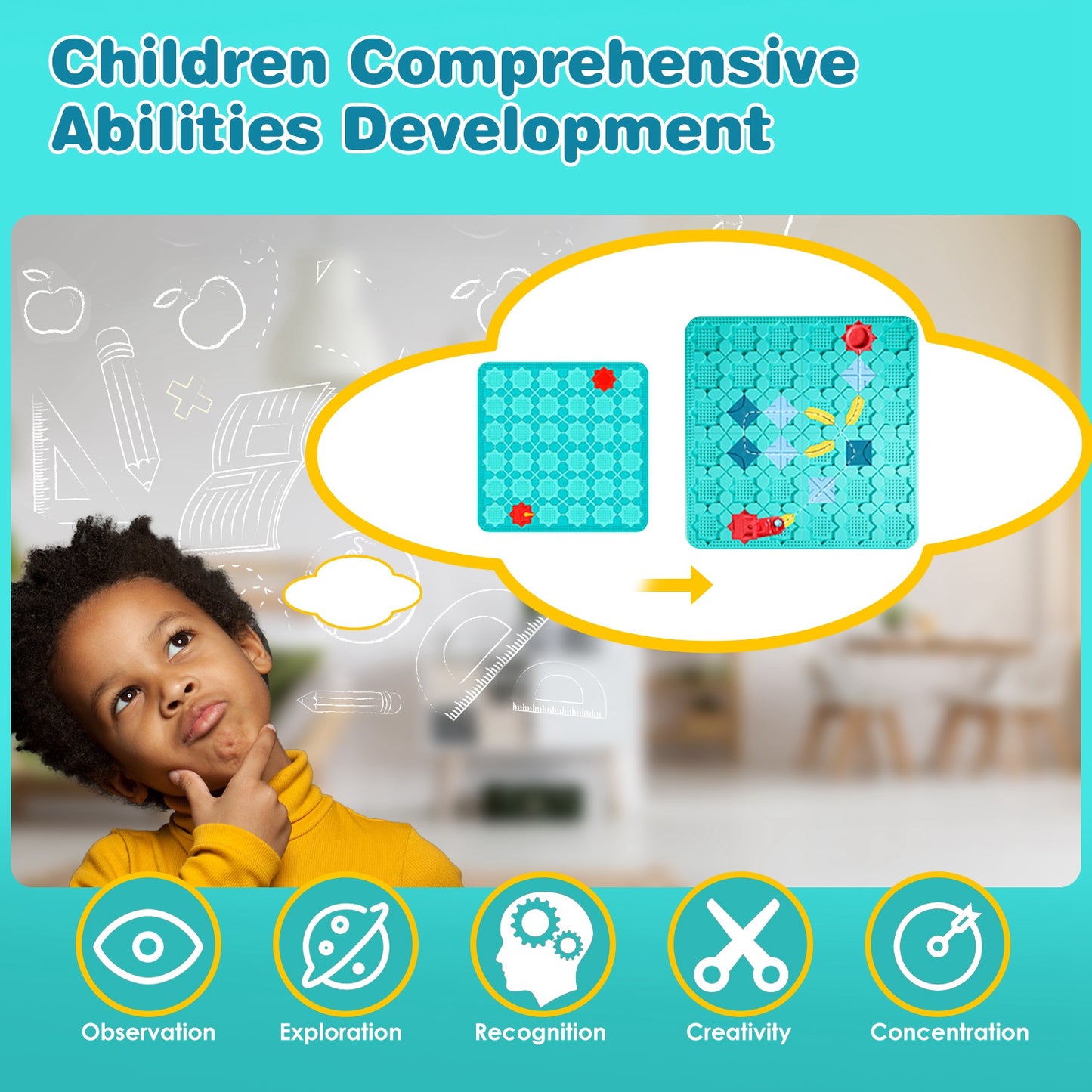 Logical Road Builder Puzzle Game for Kids Ages 3-8