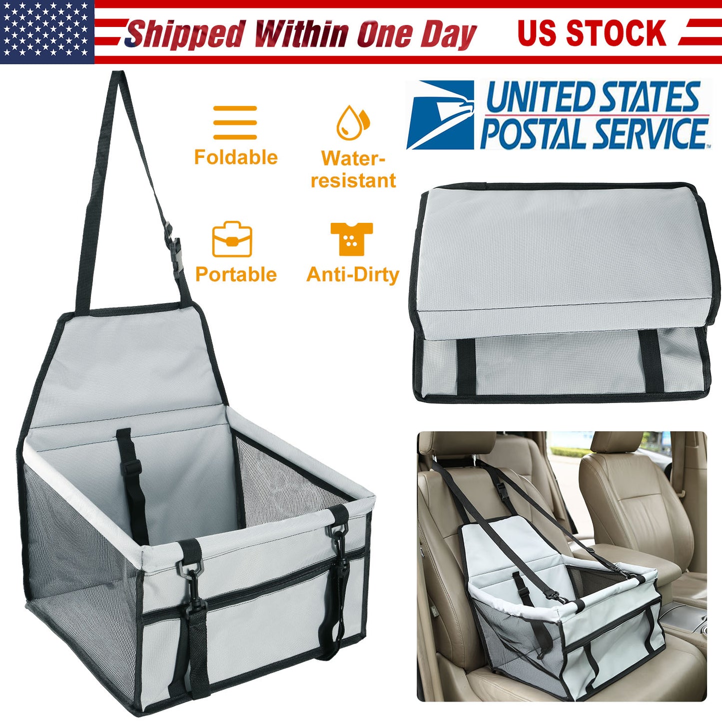 Dog Booster Car Seat for Small Pets Up to 20 Lbs
