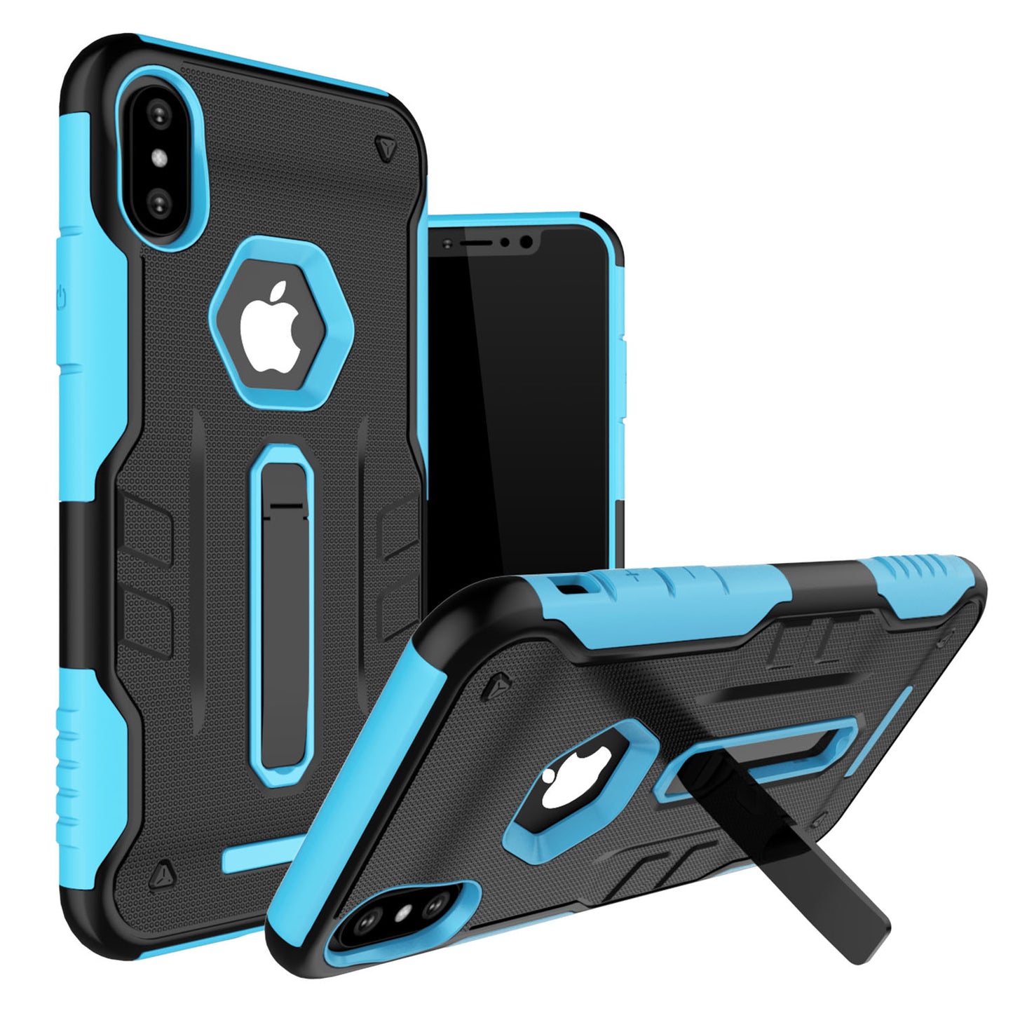 iPhone X Rugged Case with Kickstand - Dual Layer Protection