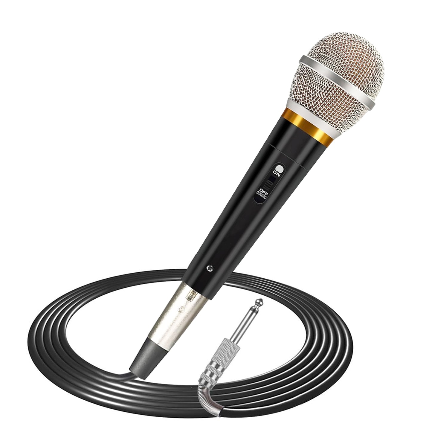 Dynamic XLR Microphone with 13ft Cable & On/Off Switch