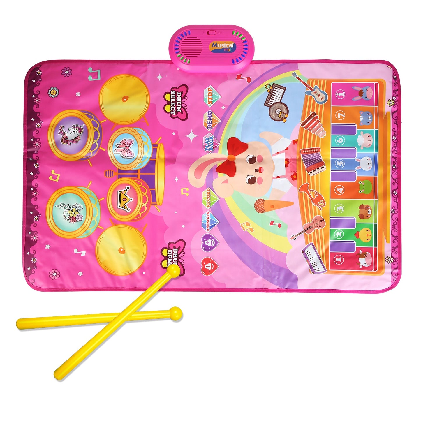 Baby Musical Mat with Piano & Drum Sounds – 55 Music Modes