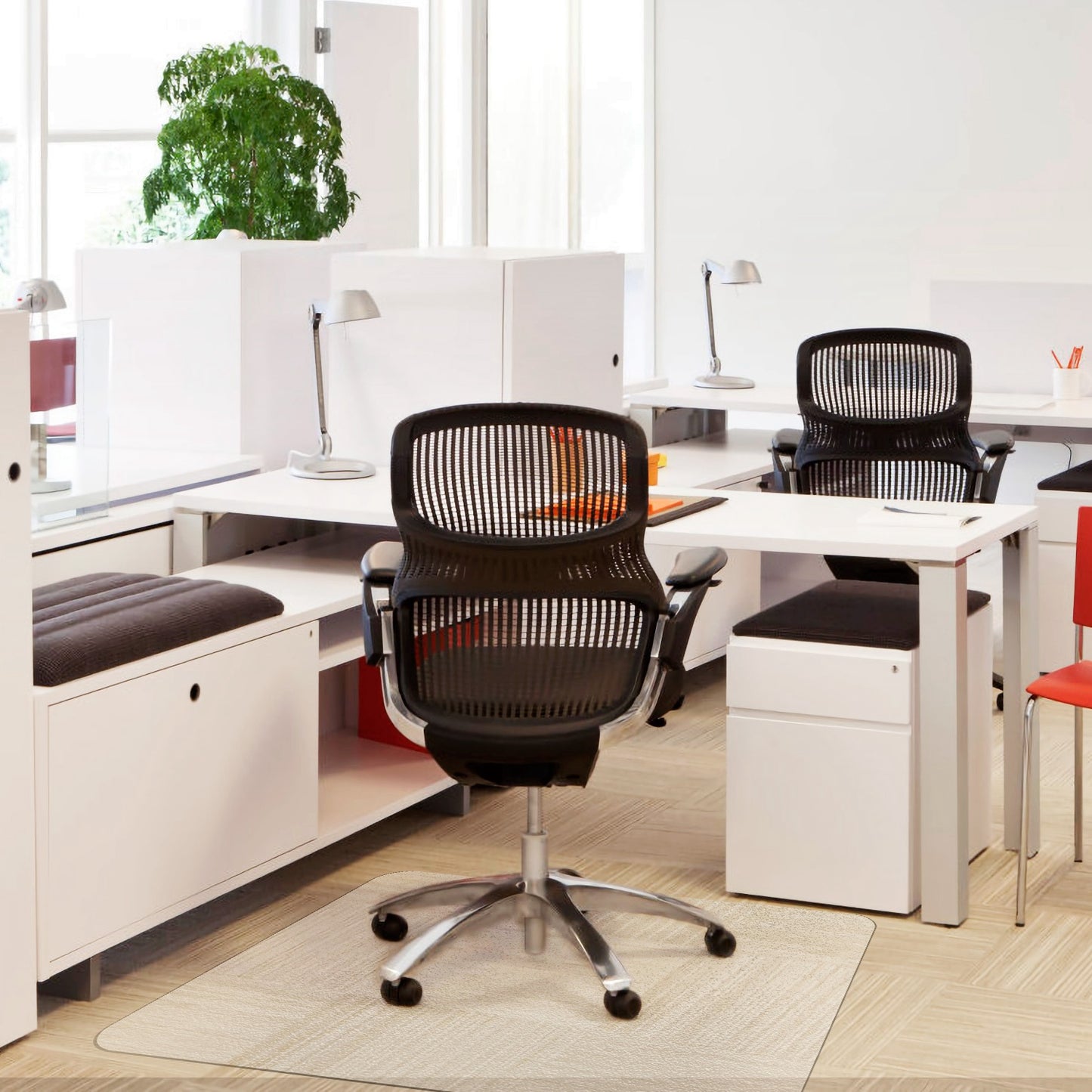 Chair Mat 36" x 48" PVC Floor Protector for Hard Floors