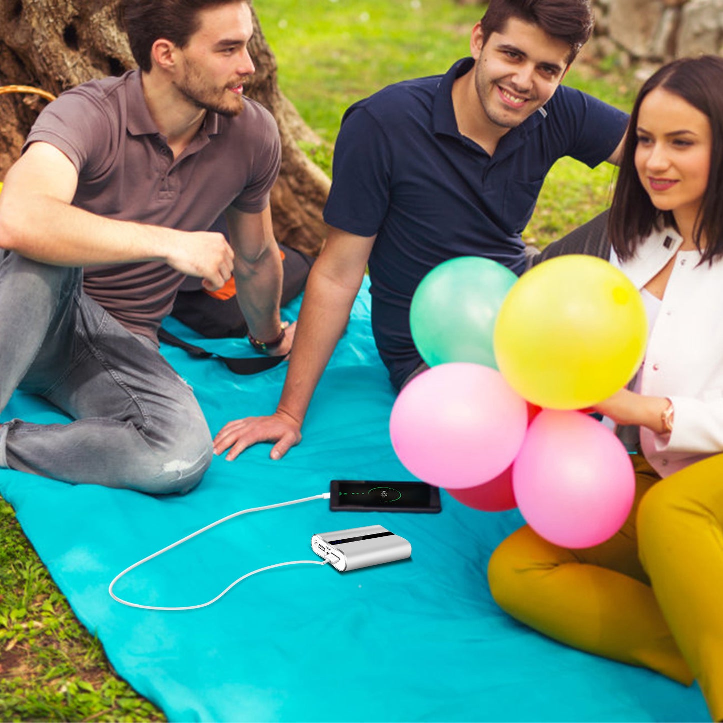 12000mAh Portable Charger with Dual USB Ports Fast Charging