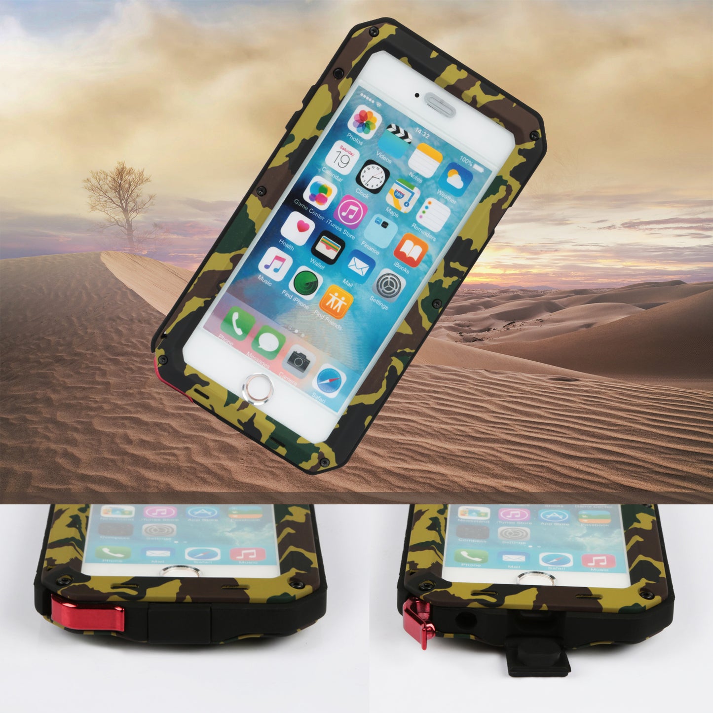 iPhone 6 Plus Rugged Full Cover Case with Screen Protector