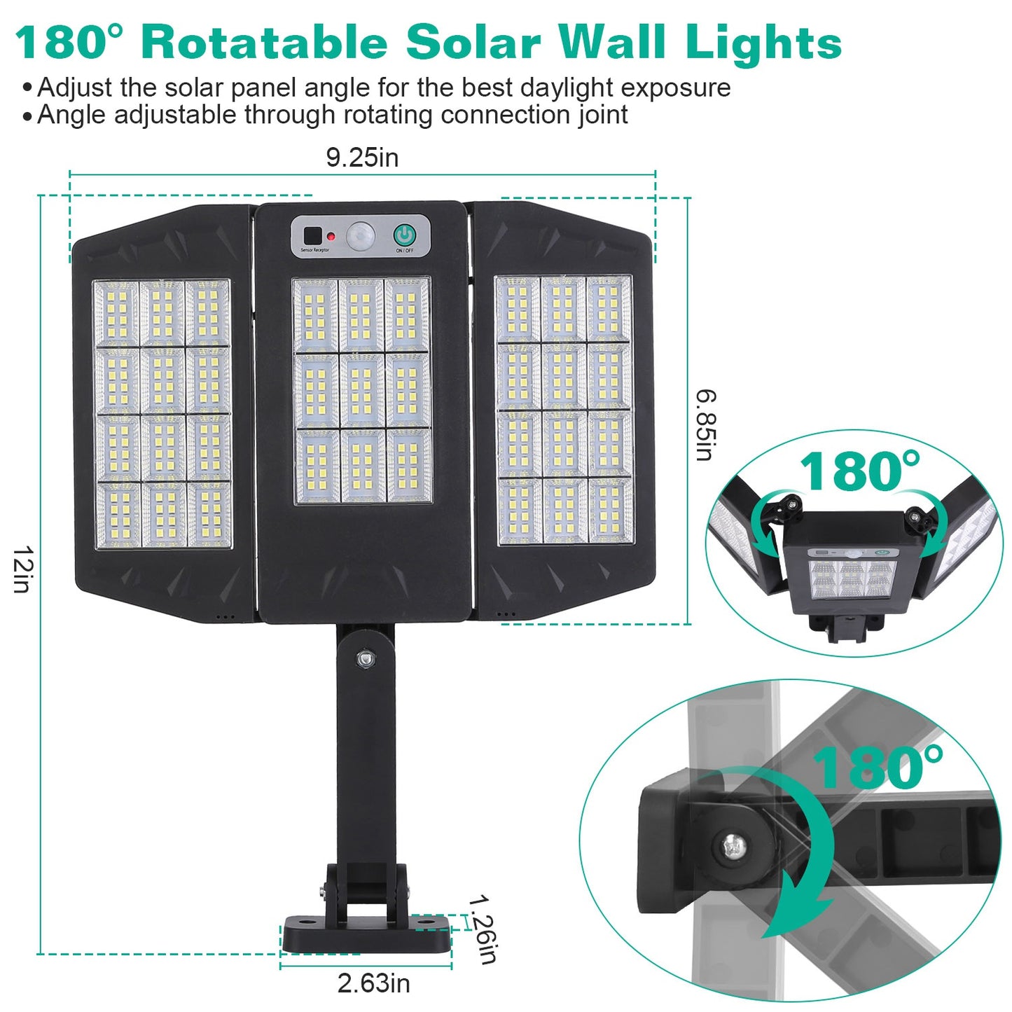 Solar Wall Light with Motion Sensor and Remote Control