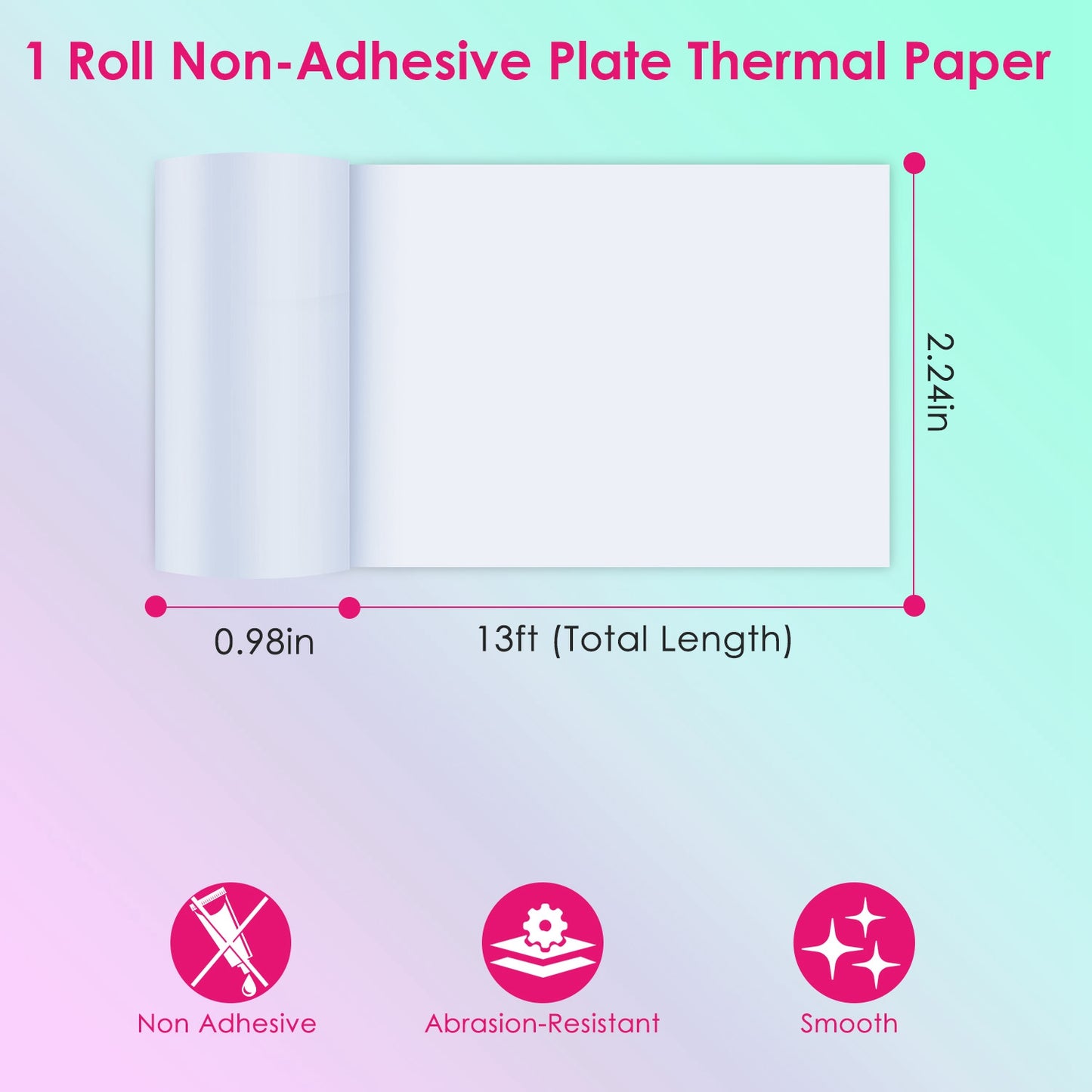 Thermal Printer Paper Rolls 57x25mm - 5 Pack White