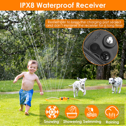 Underground Dog Fence System with Waterproof Rechargeable Collar
