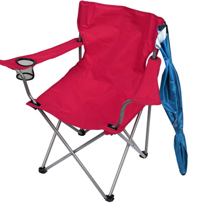 Folding Beach Chair with Detachable Umbrella and Cup Holder