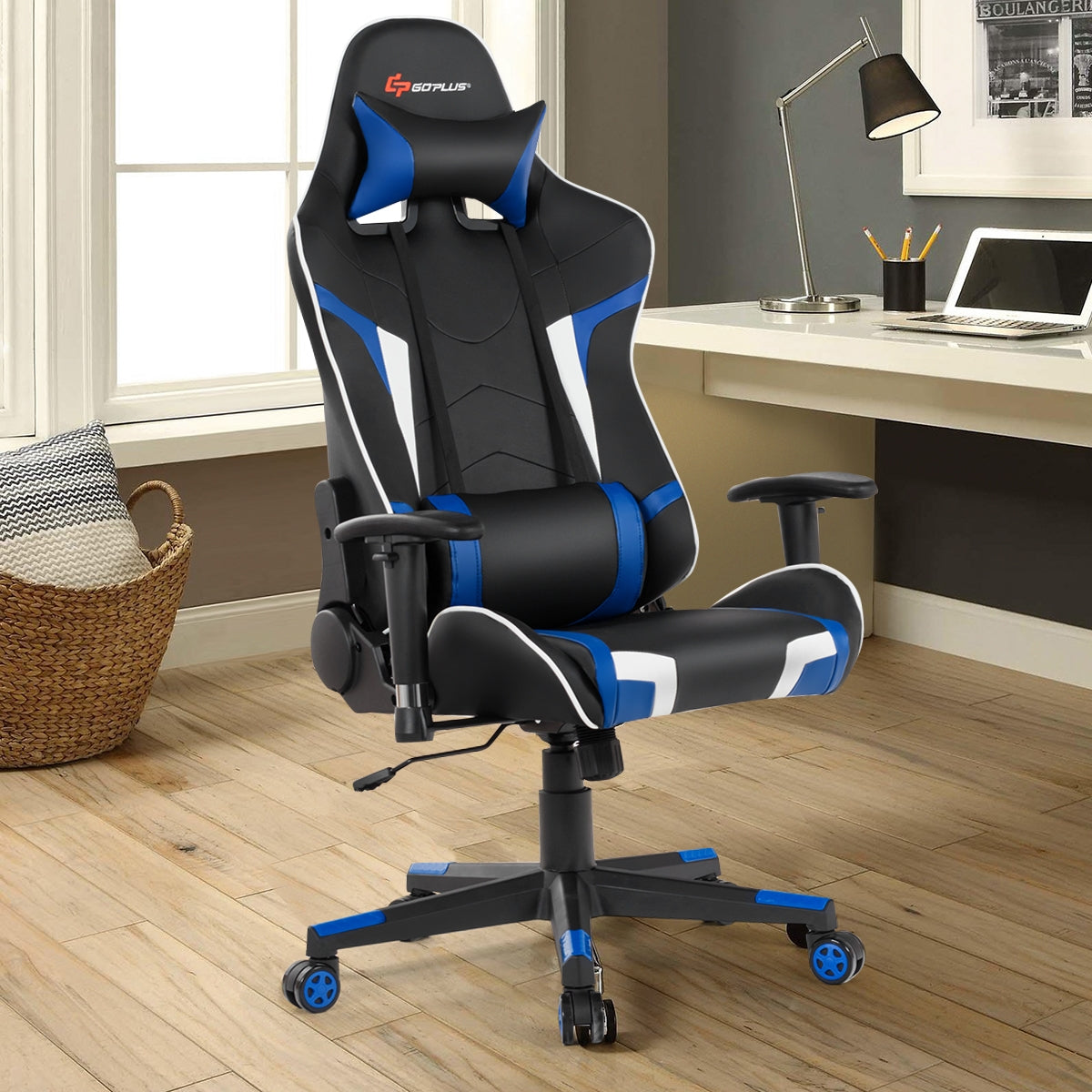 Reclining Gaming Chair with Massage Lumbar Support