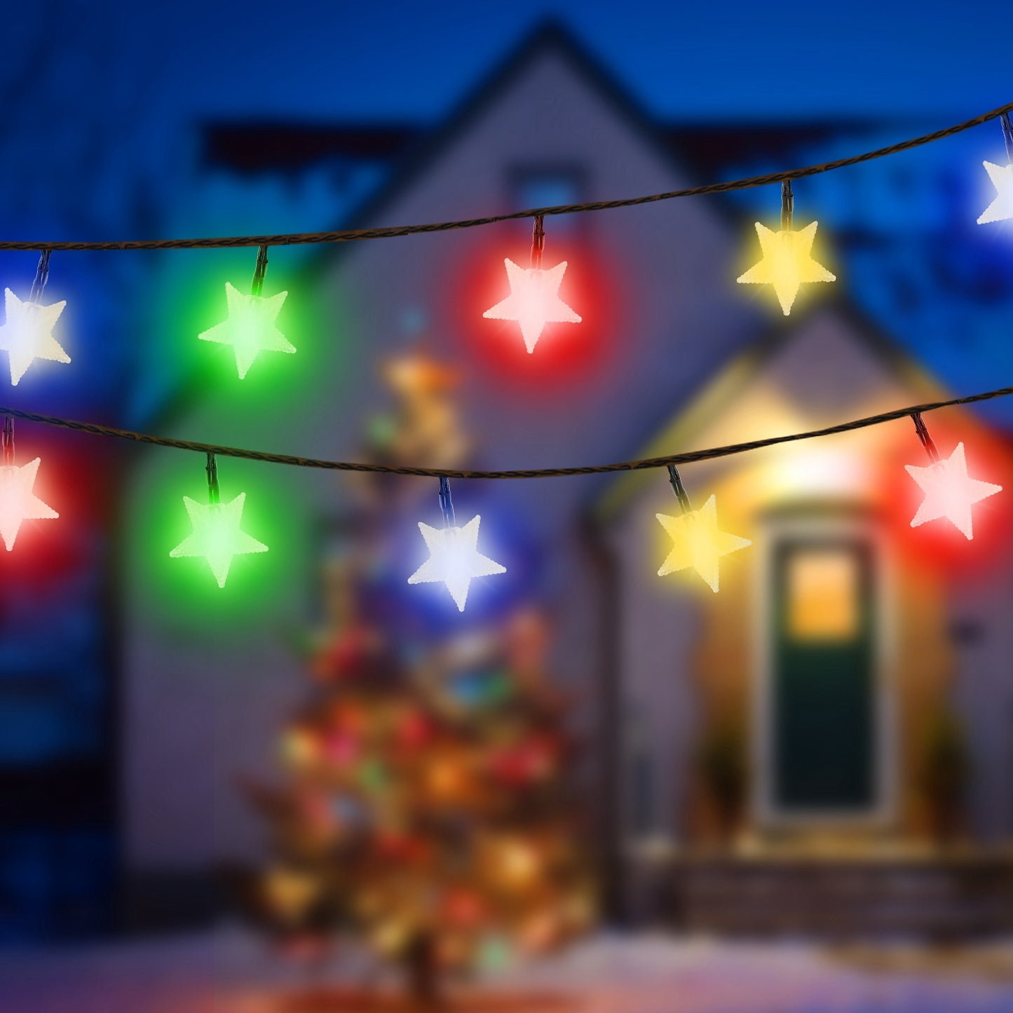 Solar Star String Lights 39.3ft 100 LED Waterproof Outdoor