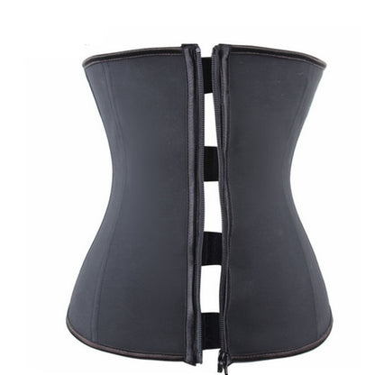 Latex Waist Trainer Corset with Zipper and Hook Closure
