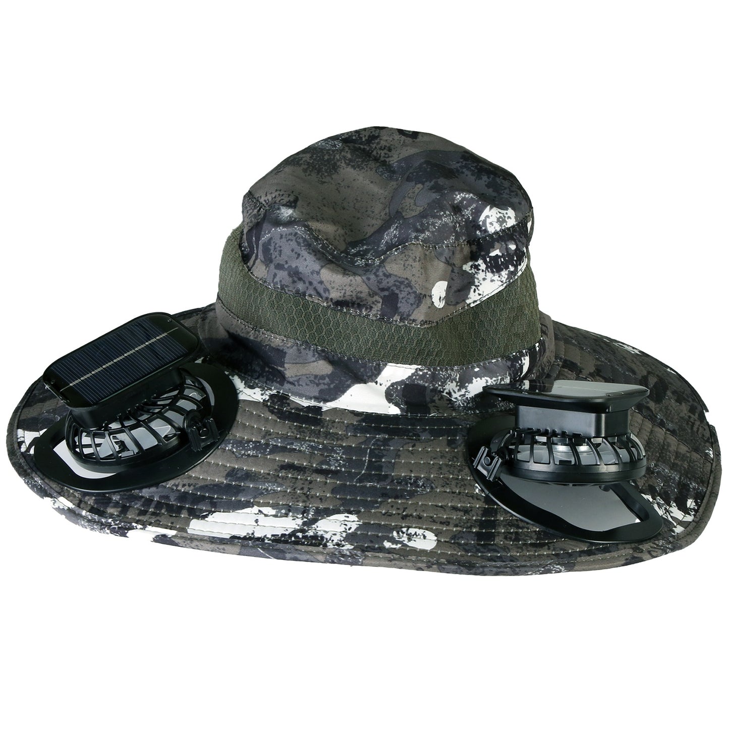 Wide Brim Sun Hat with Dual Rechargeable Fans & UPF50+