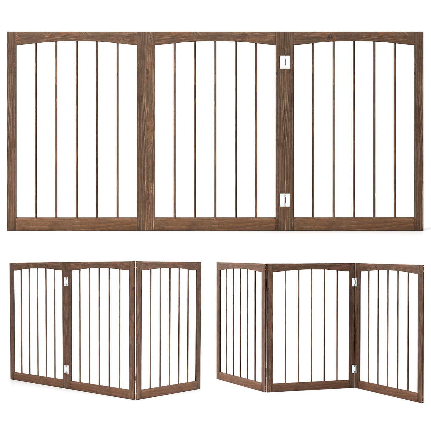 30 Inch Tall Wooden Pet Fence for Cats Small and Medium Dogs
