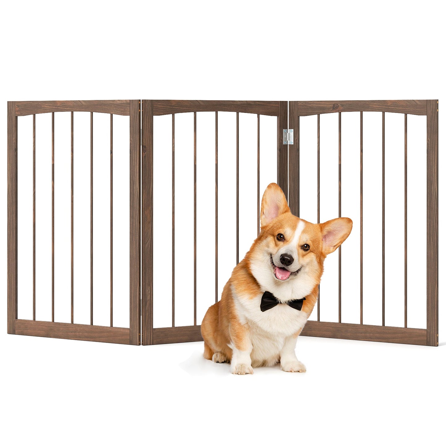 30 Inch Tall Wooden Pet Fence for Cats Small and Medium Dogs