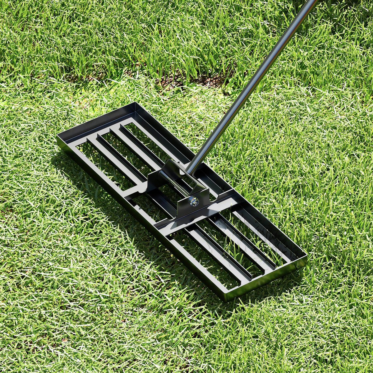 30 x 10 Inch Lawn Leveling Rake with Ergonomic Handle