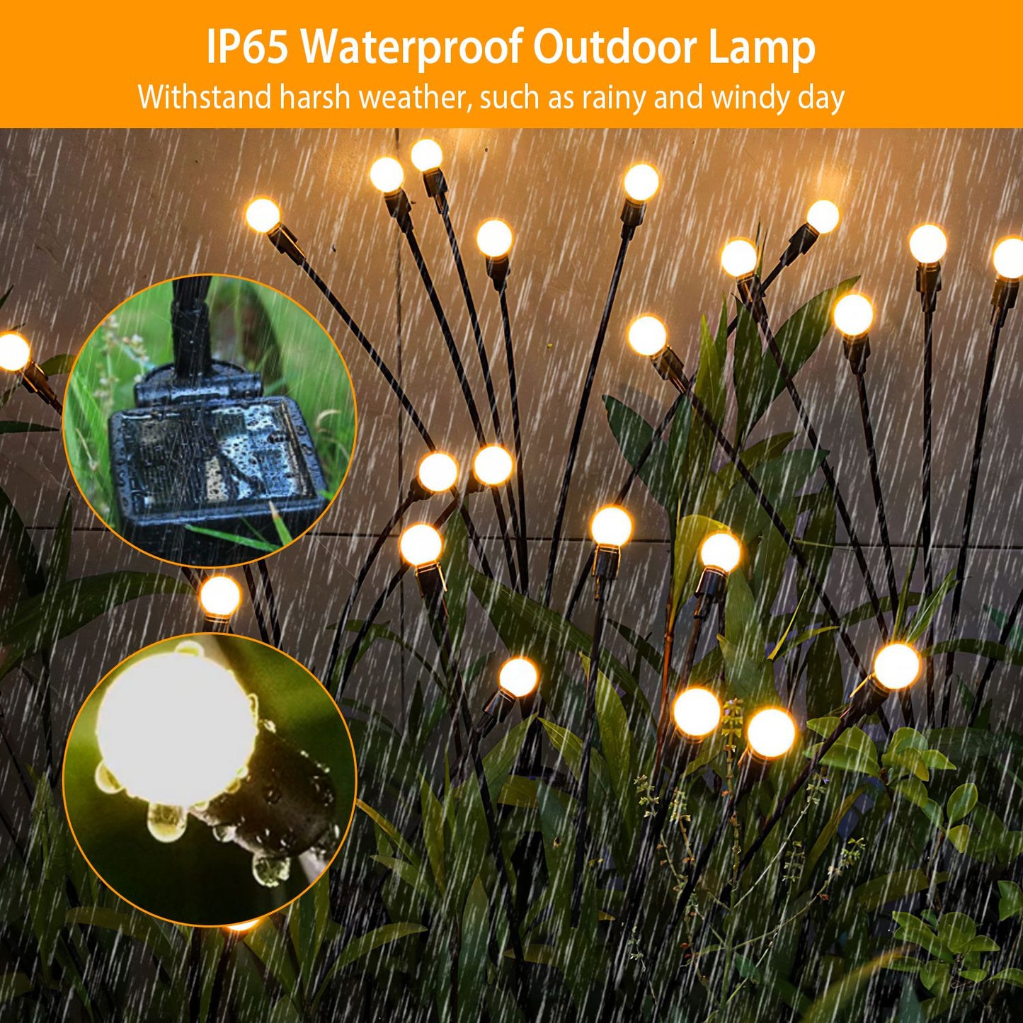 Solar Firefly Swaying Garden Lights - Waterproof LED Pathway
