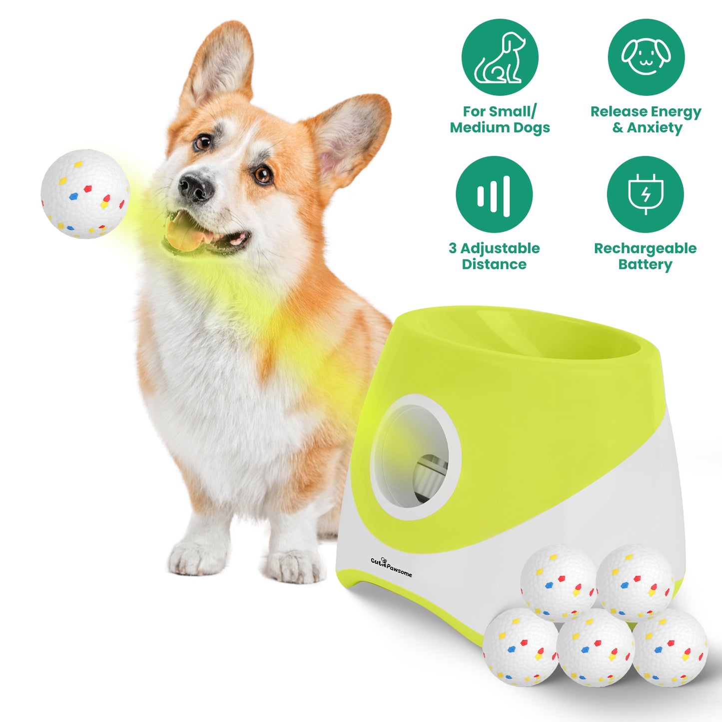 Automatic Dog Ball Launcher with 3 Distance Settings