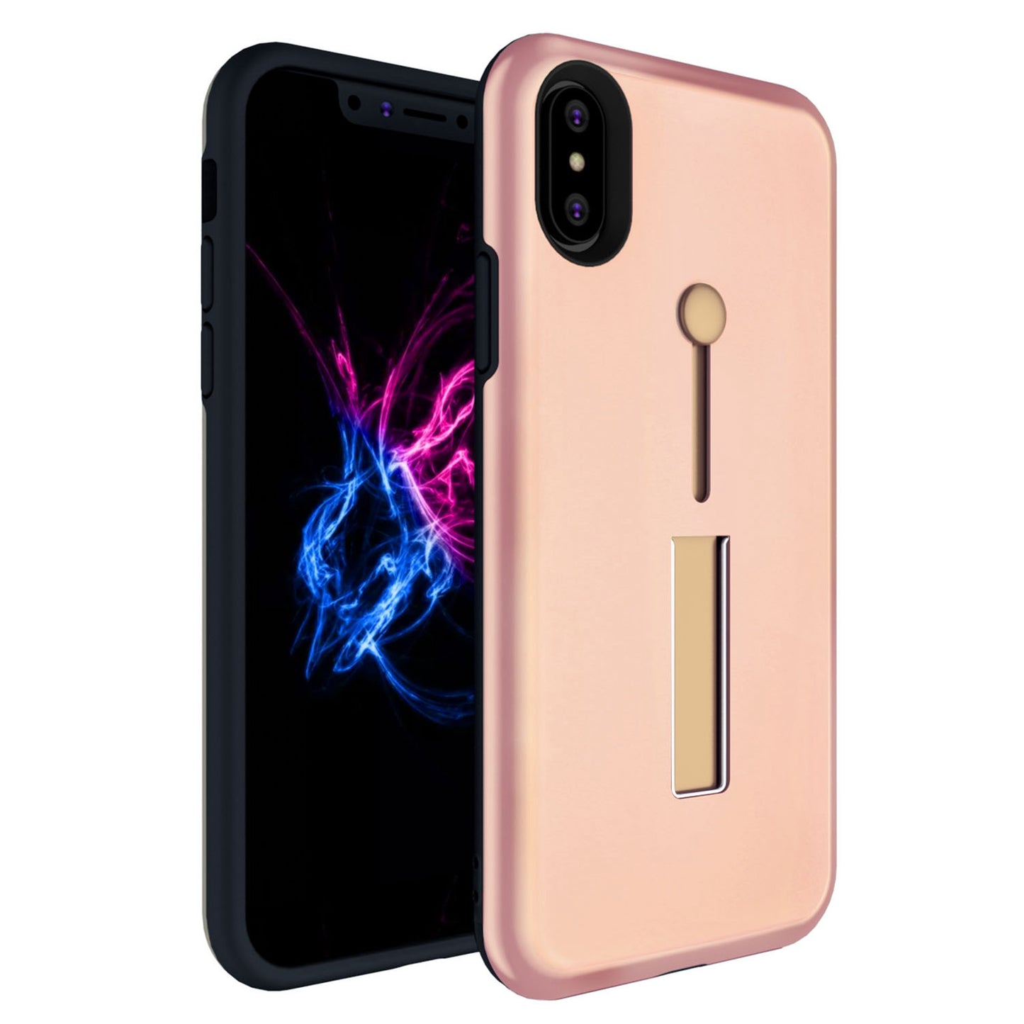 iPhone 8 Case with Finger Strap and Kickstand