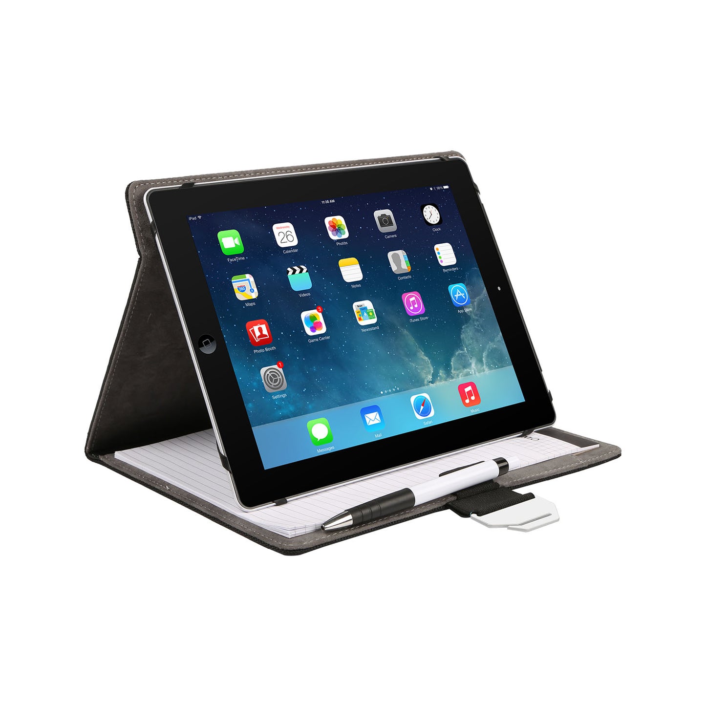 Tablet Padfolio with Notepad 8" x 10" Black