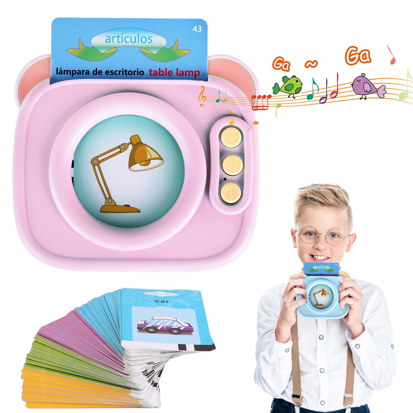 Bilingual Talking Flash Cards - Spanish & English Learning Toy