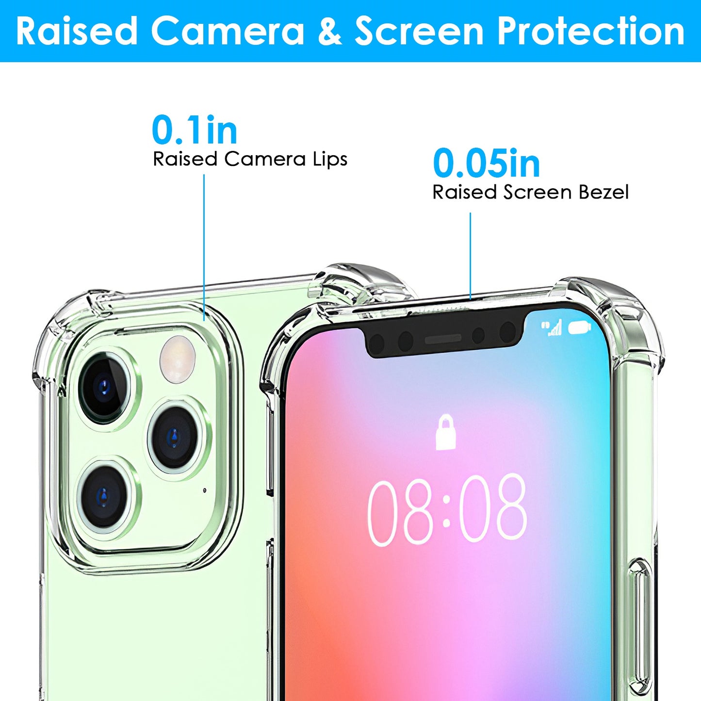 Clear iPhone Case with Shockproof Air Cushion Corners