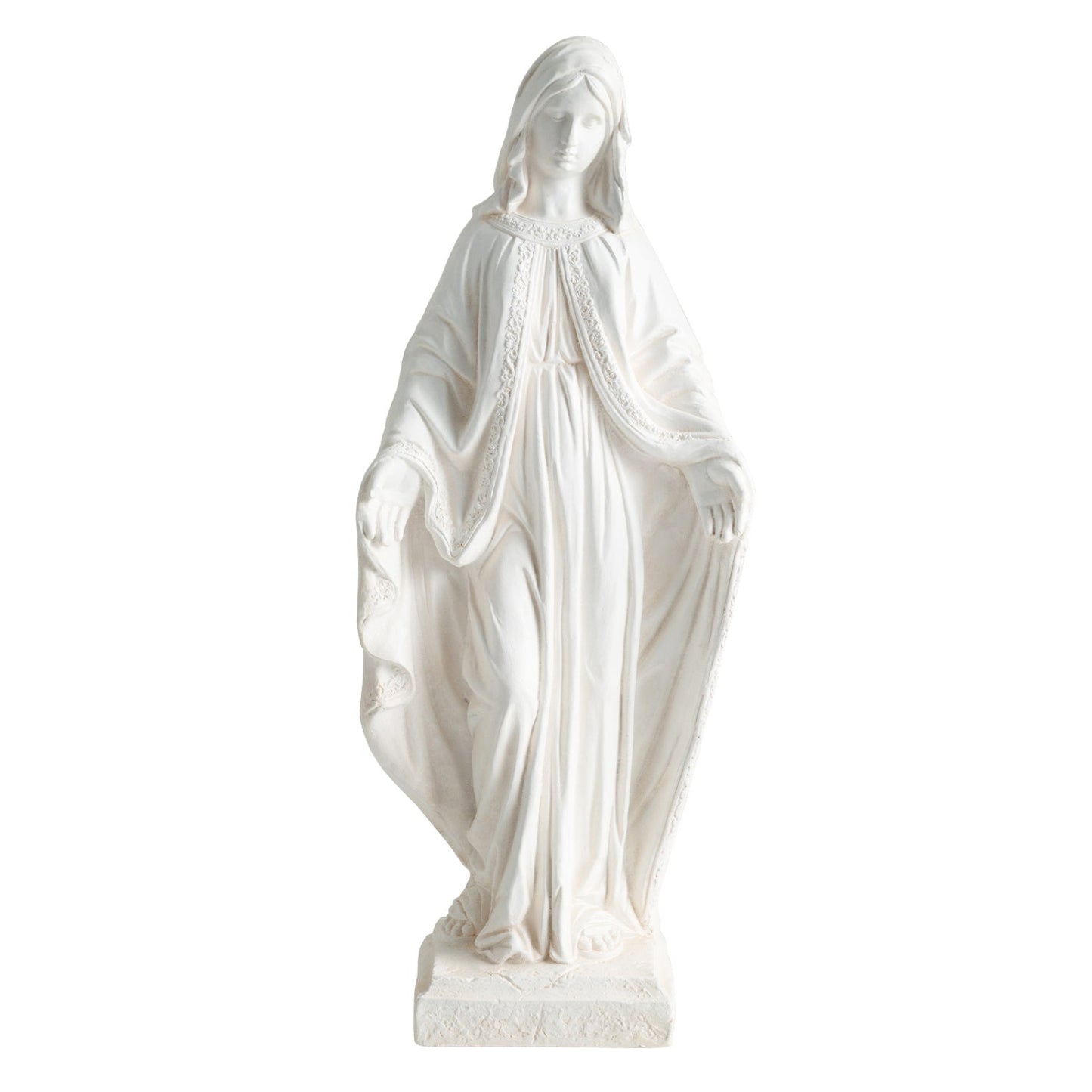 31.5 Inch Virgin Mary Statue with Aged Finish for Yard Patio