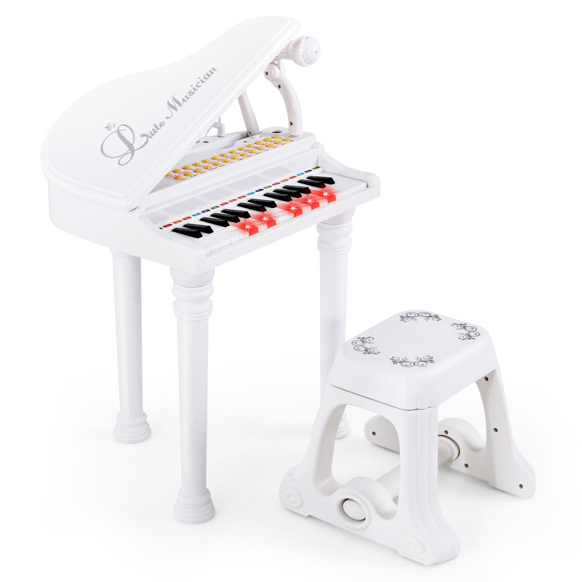 31 Keys Kids Piano Keyboard with Stool and Piano Lid