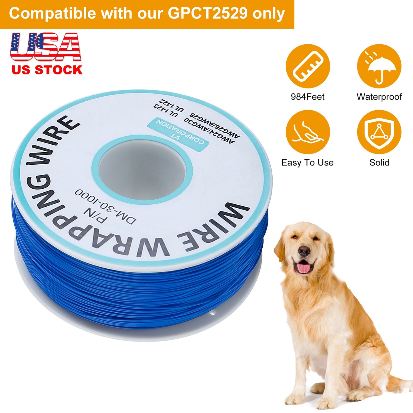Dog Fence Boundary Wire 656ft Copper for Underground Systems