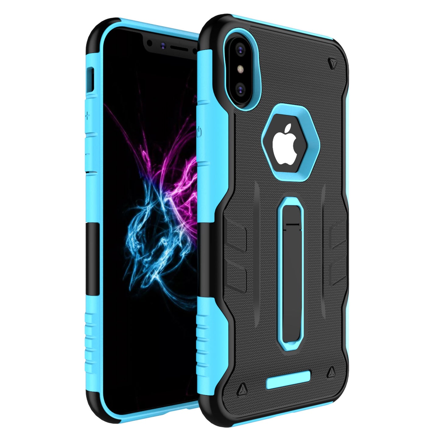 iPhone X Rugged Case with Kickstand - Dual Layer Protection
